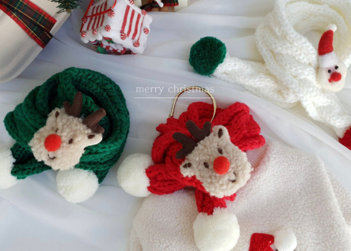 Christmas Knit Dog Scarf