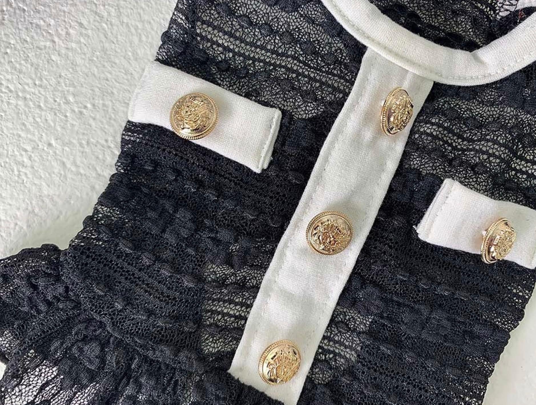Elegant Tweed Ruffle Dress