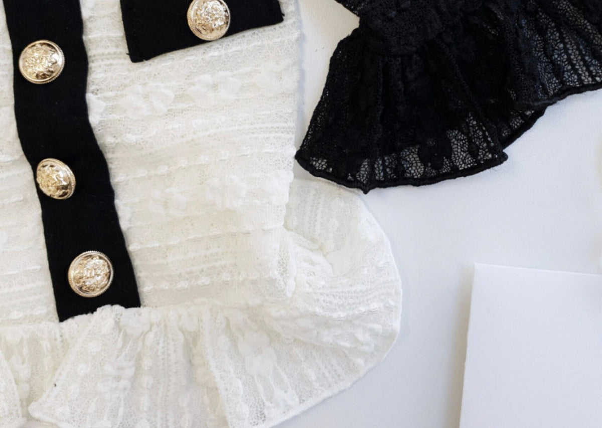 Elegant Tweed Ruffle Dress