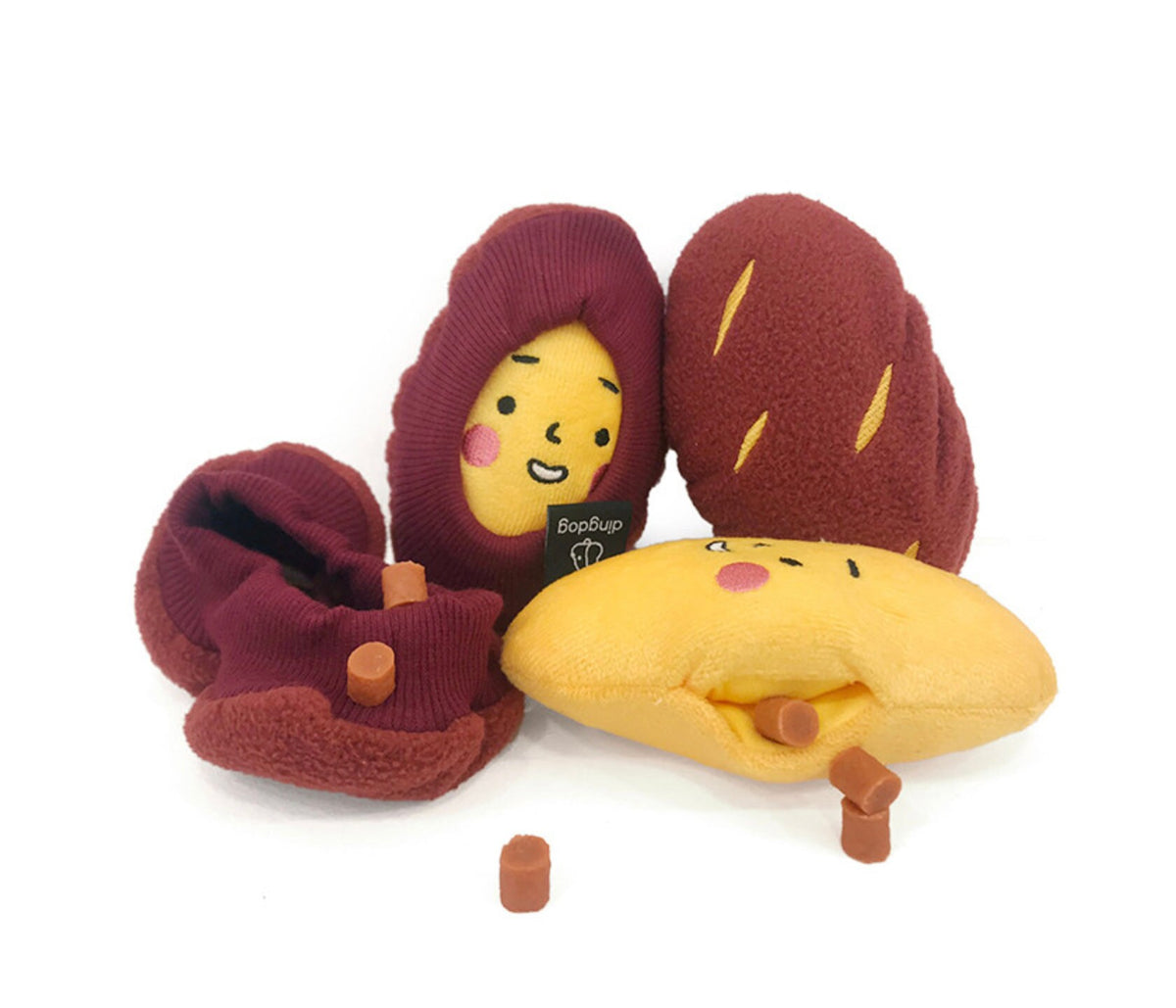NKpup Snuffle Sweet Potato dog toy featuring a plush sweet potato shape and character face.