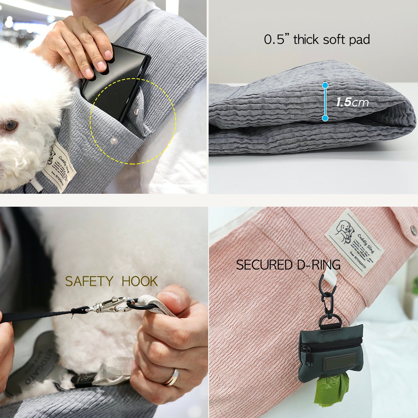 Cotton Pet Sling Carrier