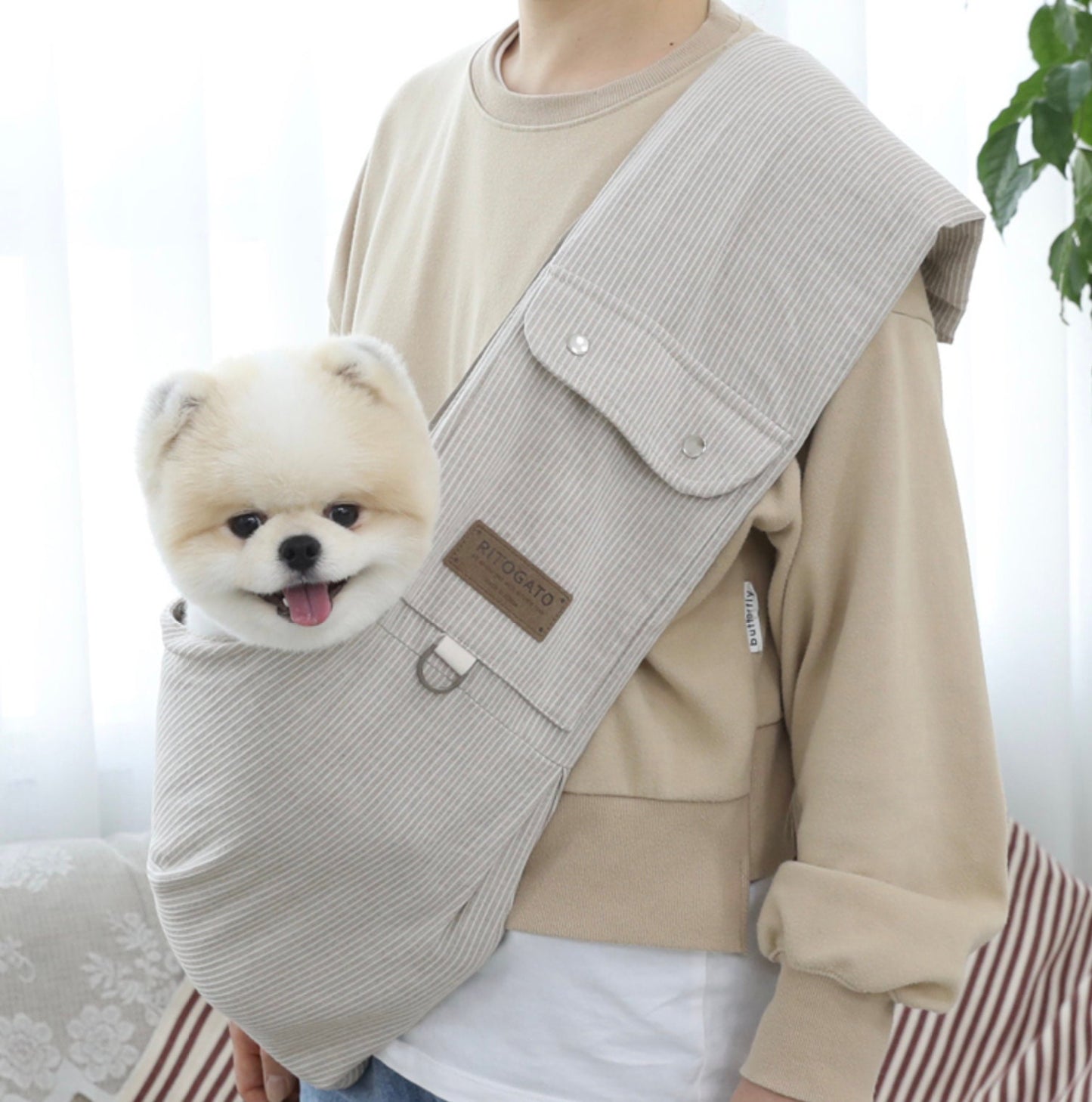 Cotton Adjustable Pet Sling Carrier