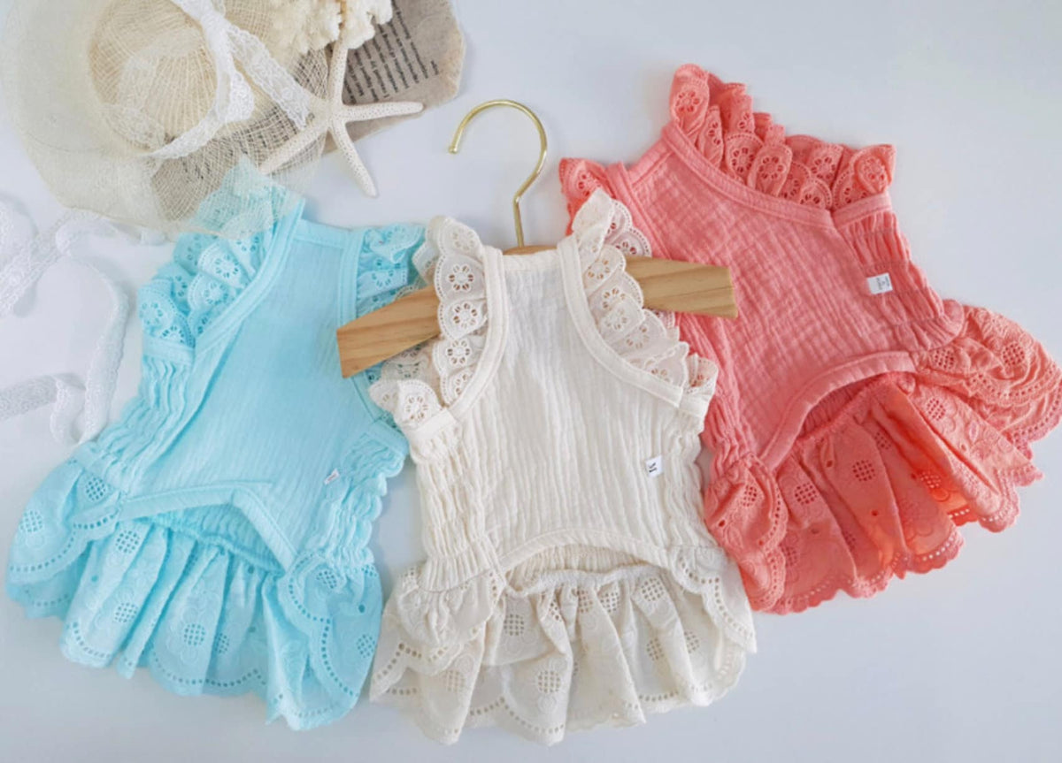 Eyelet Smocked Dog Dress