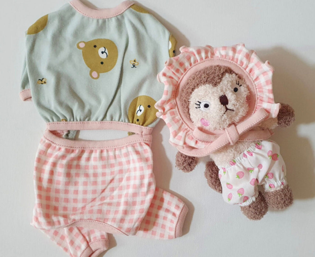 Gingham Dog Pajamas W/B