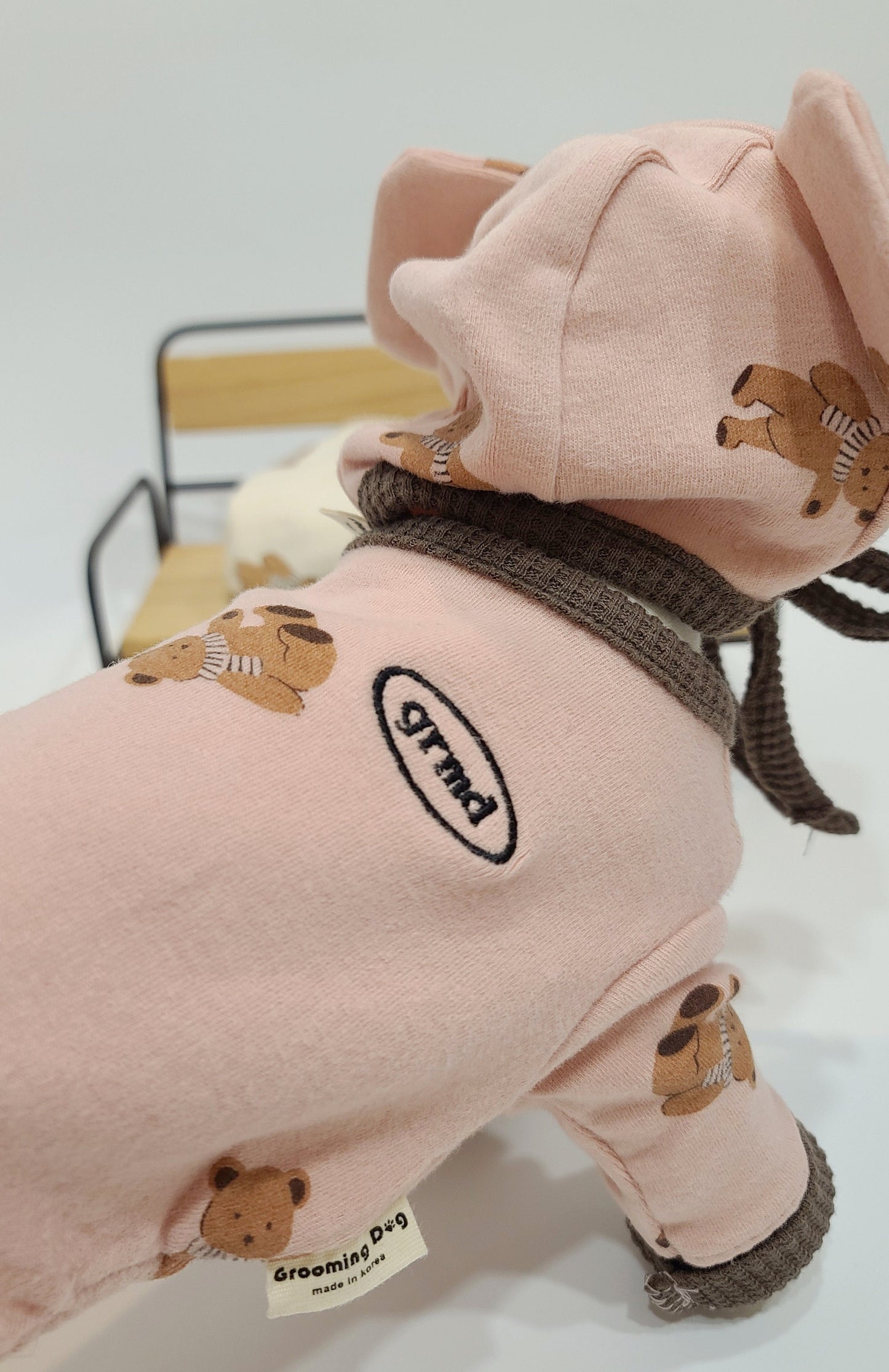 Cozy Bear Cotton Overall W/B