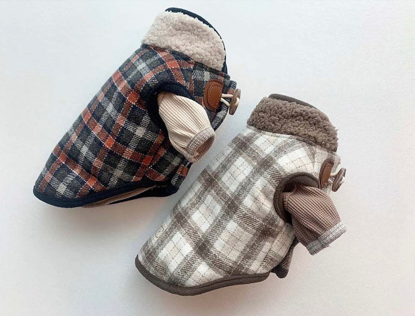 Duffle Plaid Fleece Coat