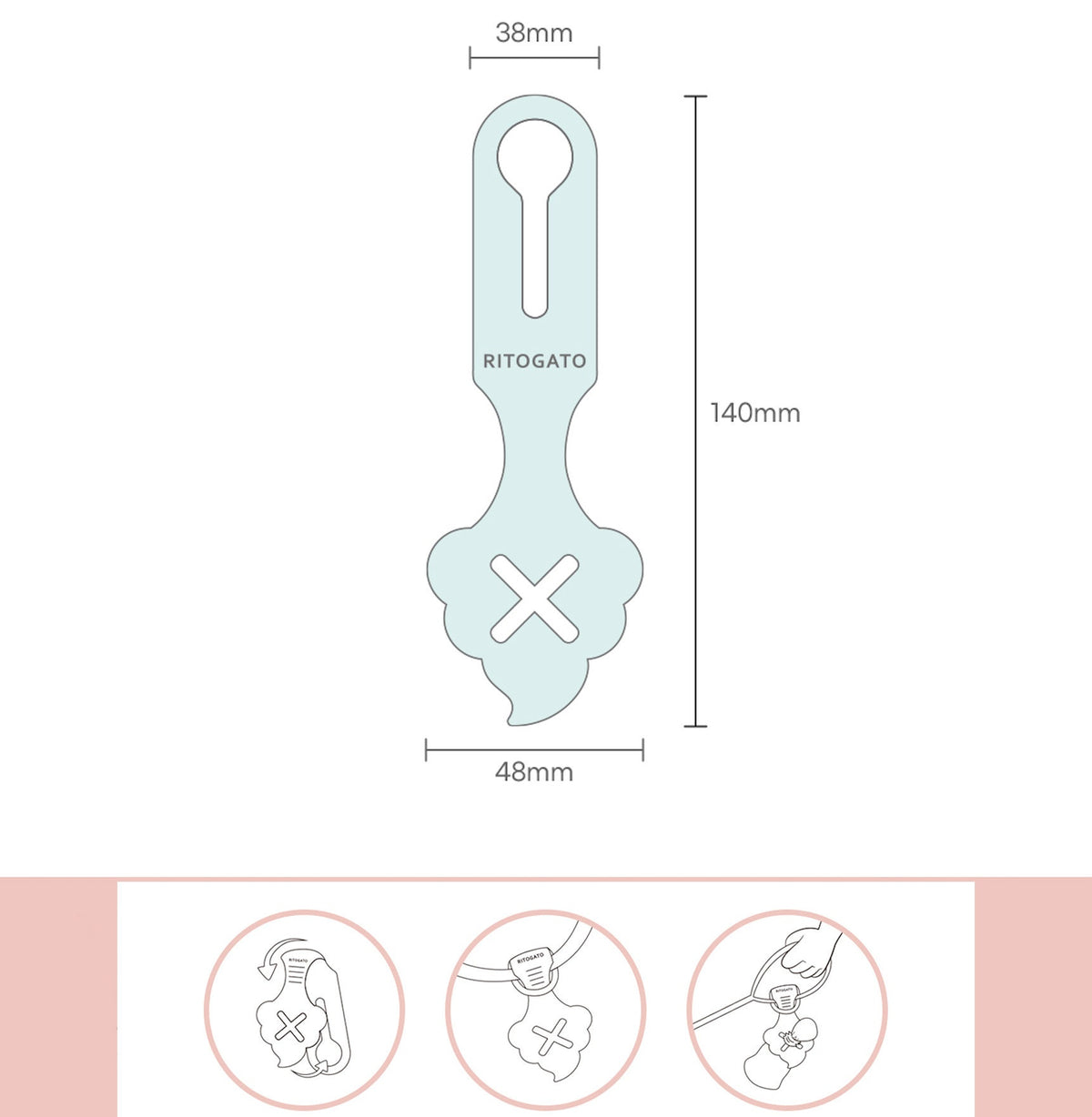 Hand Free Poop Loop Silicone Carrier