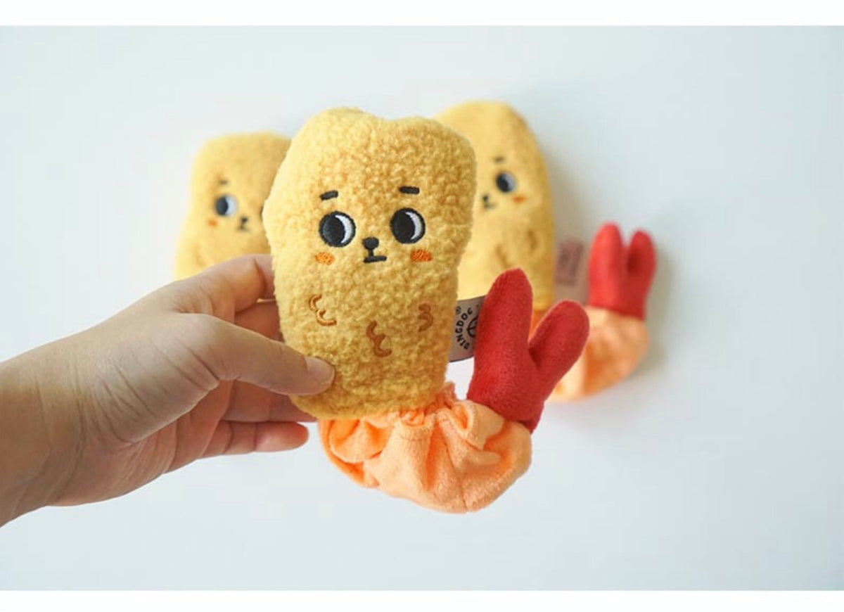 NKpup Snuffle Shrimp Tempura dog toy with a cute character face and orange plush details