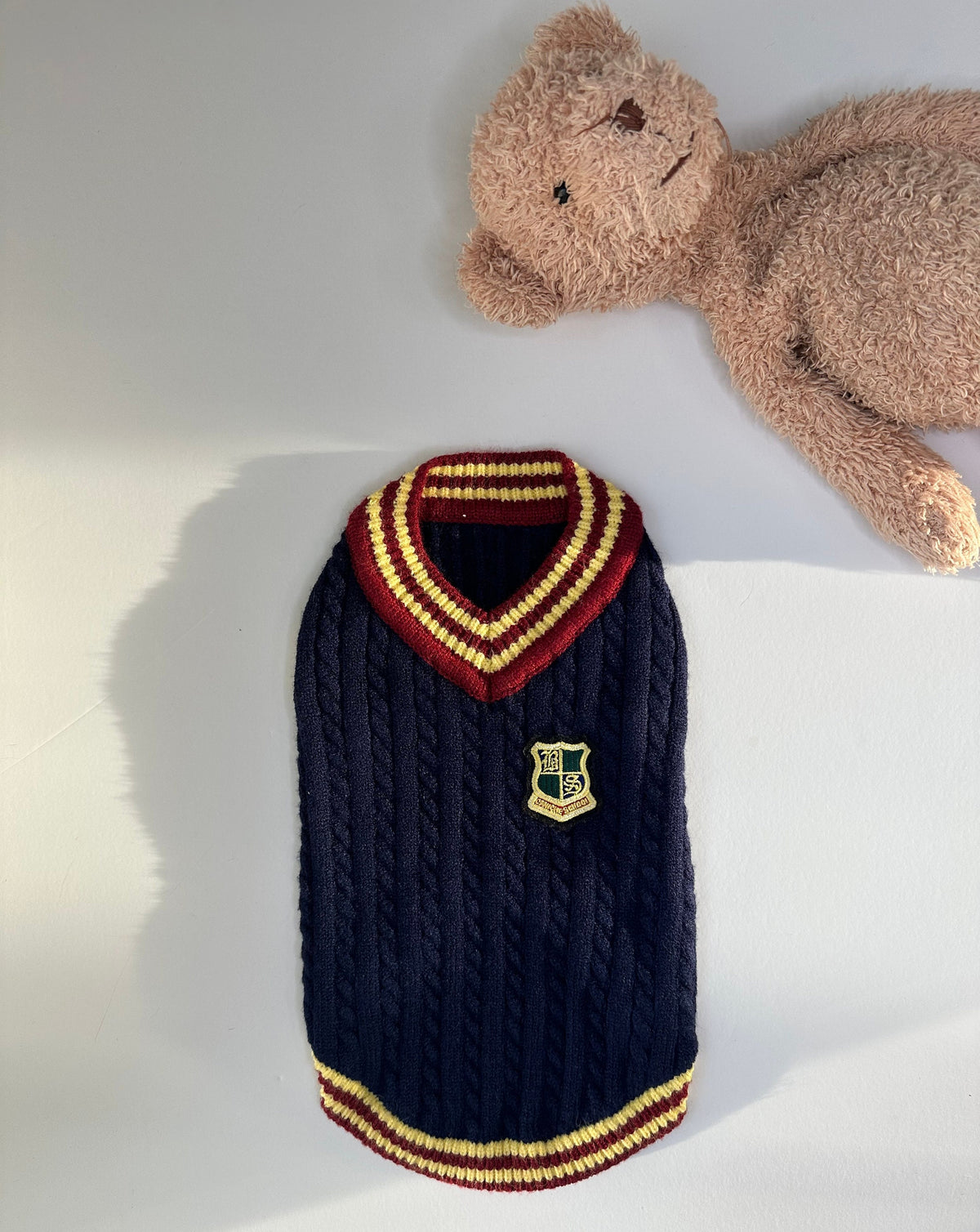 S-3XL, Preppy Dog Knit Vest