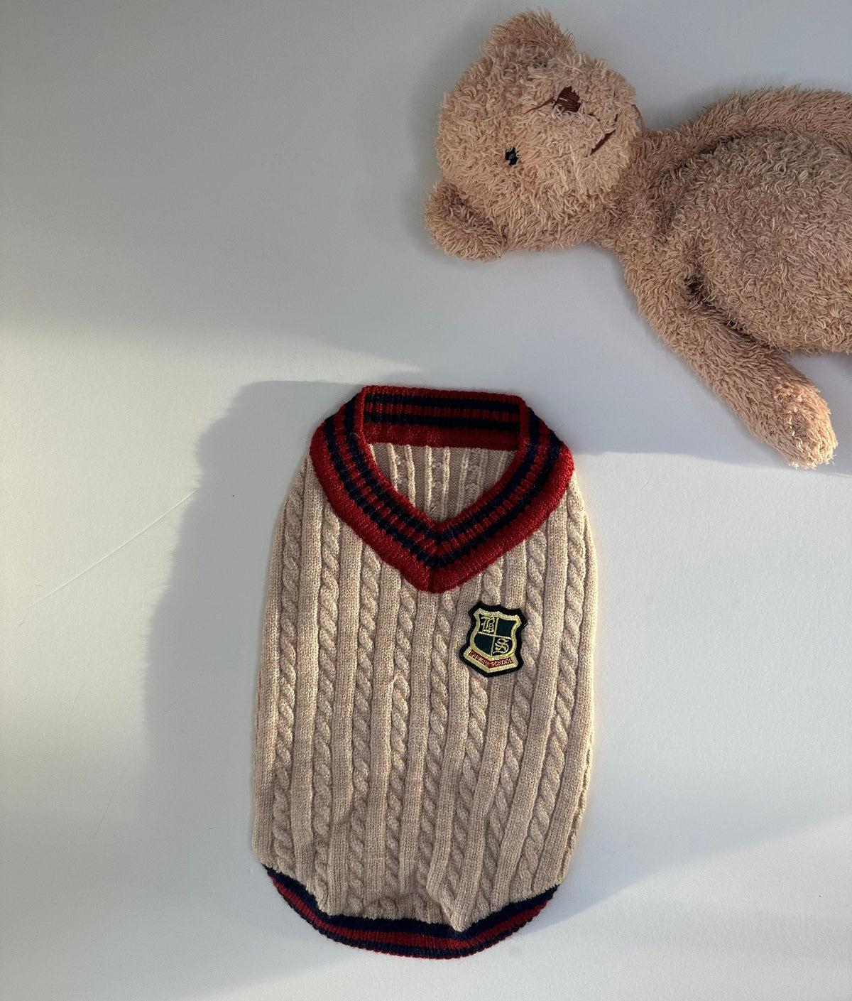 S-3XL, Preppy Dog Knit Vest