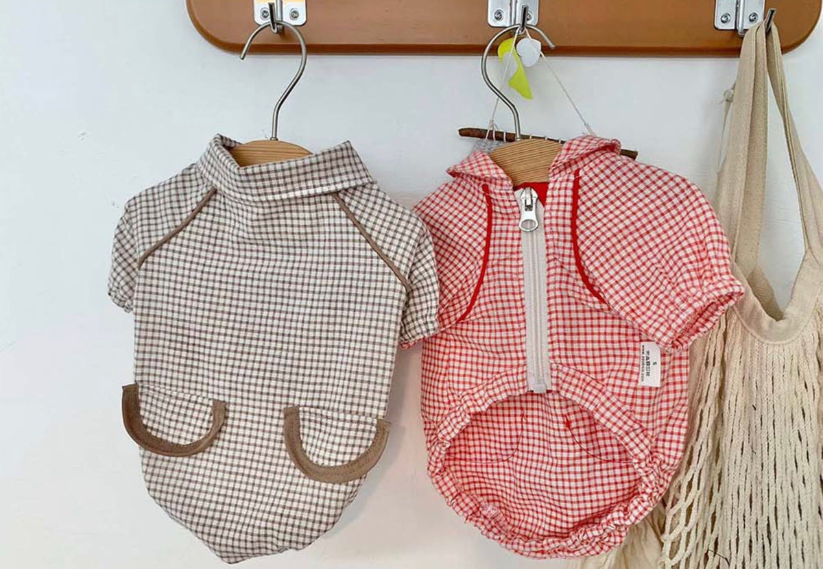 Gingham Dog Jacket