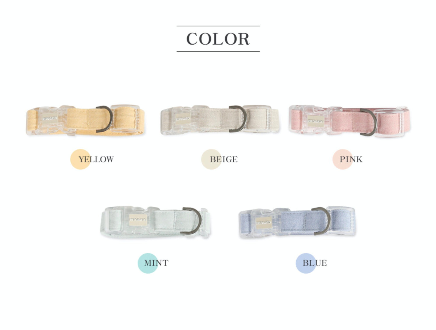 Cotton Pastel Collar Leash