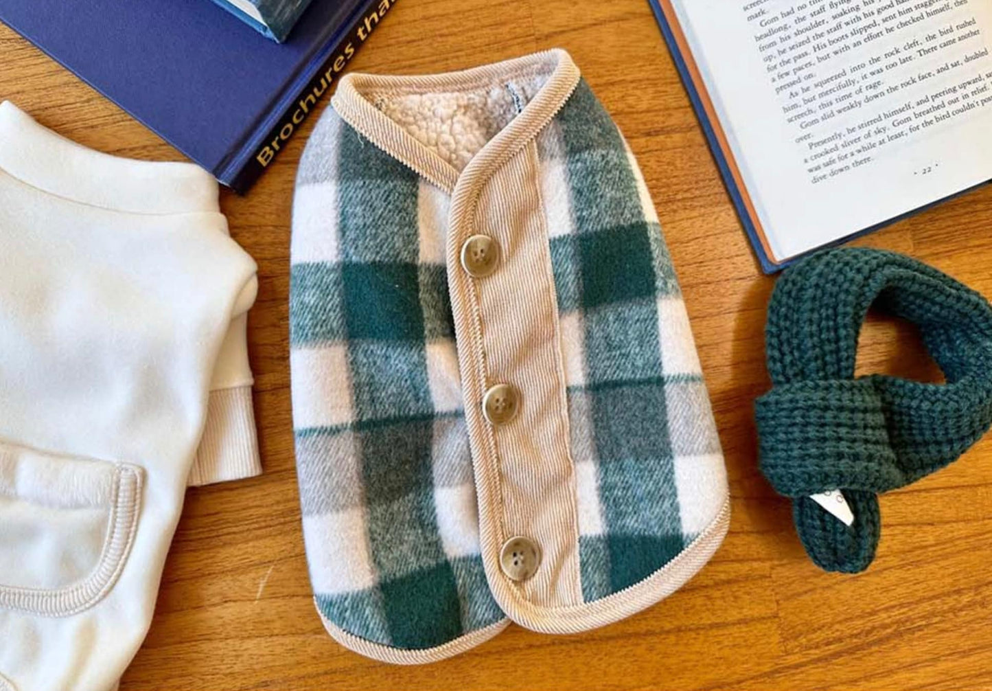 Plaid Fleece Vest