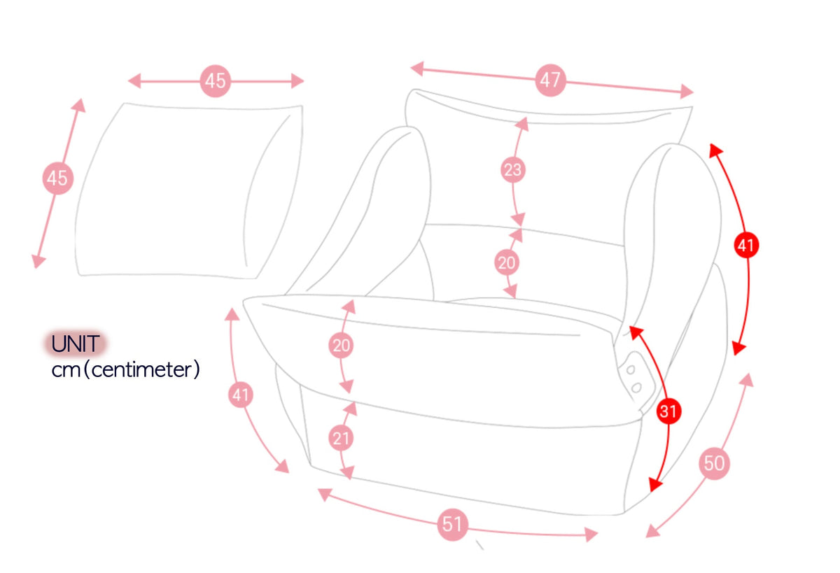 Dimension diagram for the NKpup Smart Cotton Pet Car Seat in centimeters
