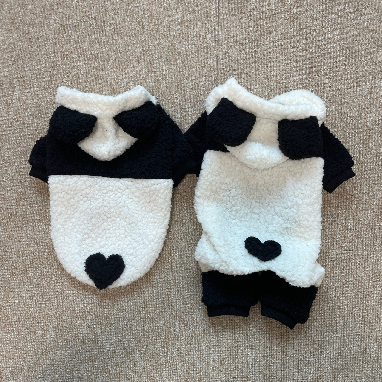 Panda Fleece Overall&Hoodie