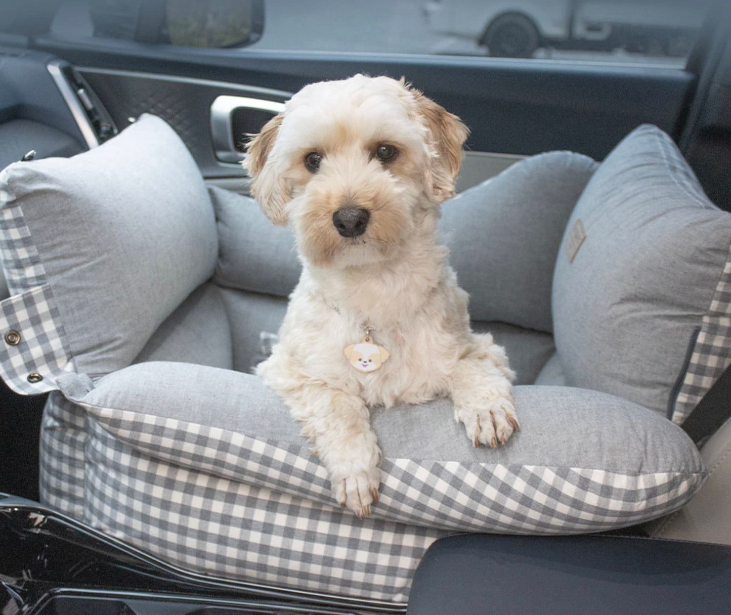 Smart Linen-Cotton Pet Car Seat