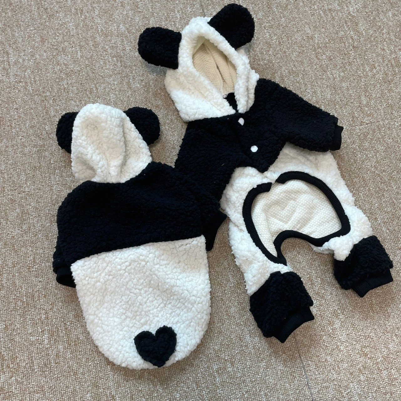 Panda Fleece Overall&Hoodie