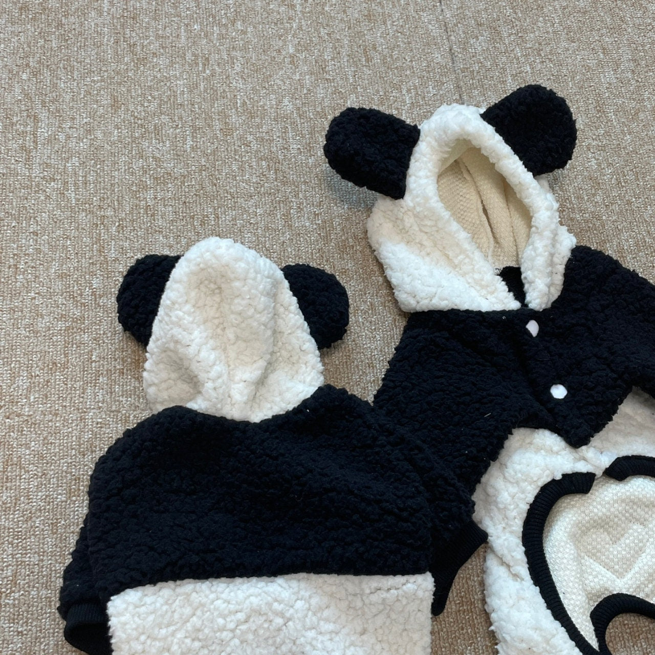 Panda Fleece Overall&Hoodie